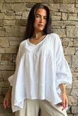 Suri Cushion Cotton Artist Smock White 